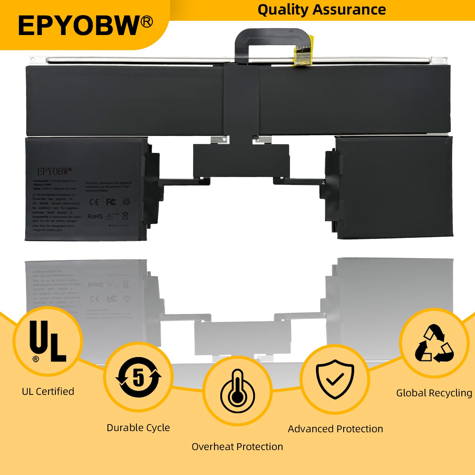 Amazon.com: EPYOBW A2669 Laptop Battery 52.6Wh 4561mAh 11.54V 6